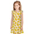 thumbnail image 1 of Vsdgher Fromage pour Filles Chemises de Nuit Manches Courtes à Volants Robe de Nuit Pyjama pour Fête Pyjama-TTG, 1 of 6
