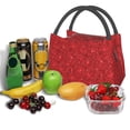 thumbnail image 3 of Fotbe Red Glitter Bolsa Térmica Portátil con Estampado, Bolsa de Entrega de Alimentos Aislada, Bolsa Reutilizable de Gran Capacidad para Comidas y Supermercado, 3 of 6
