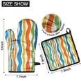 thumbnail image 6 of Colorful and Grey Abstract Art Artwork Kitchen Oven Mitt and Pot Holder Sets 4 Pcs for Baking, Cooking and Grilling, Heat Resistant Up To 392 °F, 6 of 7