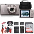 thumbnail image 4 of Canon PowerShot IXUS 285 HS Digital Camera, 20.2MP, 12x Optical Zoom, Wi-Fi, Silver Bundle with 64GB Card & Accessories (International Model), 4 of 4