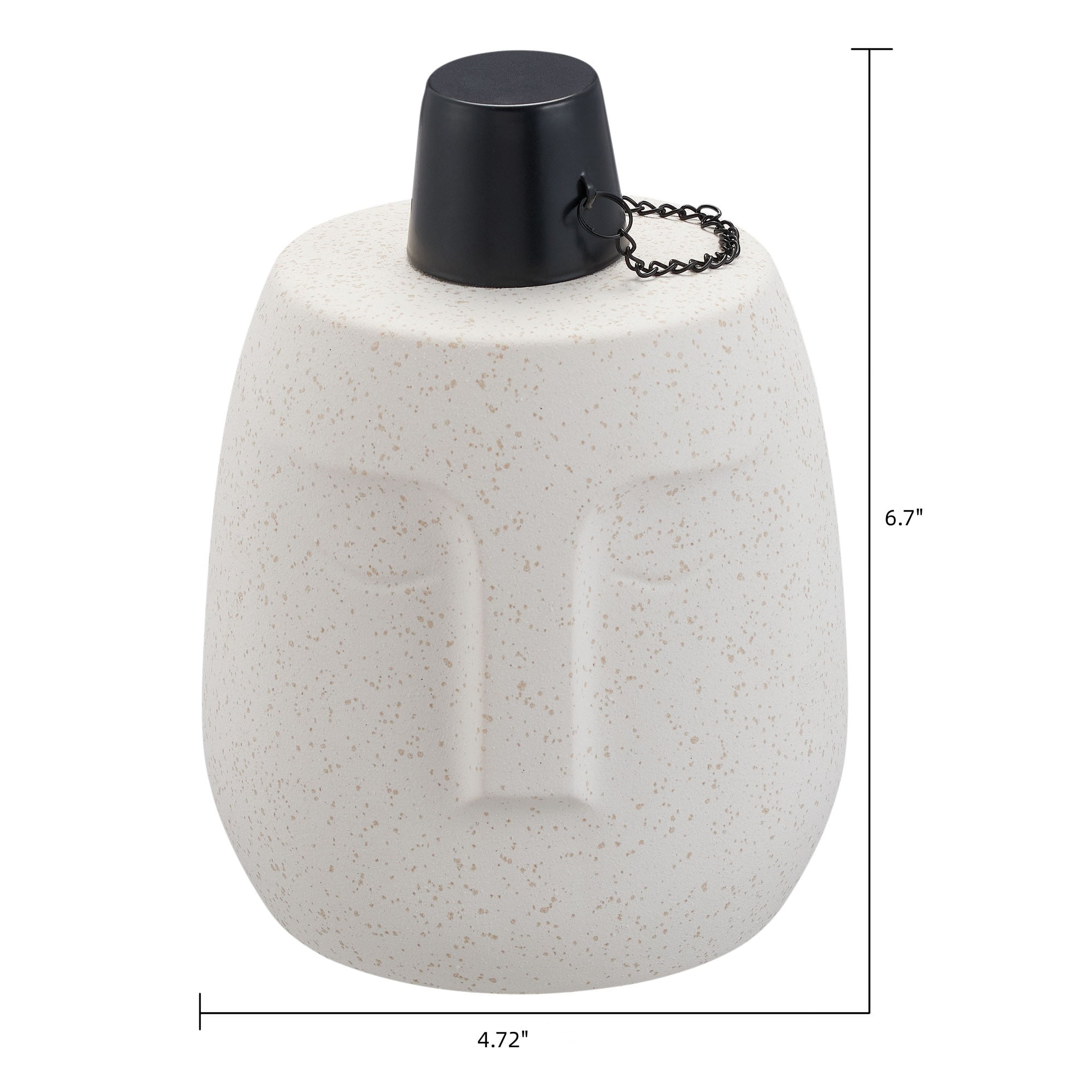 Better Homes & Gardens Ecru Face Tabletop Torch, White
