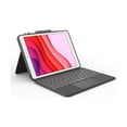 thumbnail image 1 of Logitech 920-009608 Étui Clavier Rétroéclairé Tactile Reconditionné pour Apple iPad (7e/8e/9e Gén), Graphite, 1 of 3