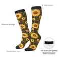 thumbnail image 4 of Yiaed Vintage Plaid Sunflower Print Great elasticity Adult Stockings Sports socks for Men and Women, 4 of 6