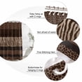 thumbnail image 3 of Animal Print Bathroom Shower Curtains with 12 Hooks Waterproof Shower Curtain for Stalls and Bathtubs Abstract Leopard Zebra Skin Texture Brown Decorative Bathroom Privacy Curtain 36x72 Inches, 3 of 9