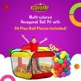 thumbnail image 5 of Kiddey Ball Pit Play Tent for Kids - 50 Balls Included - 6-Sided Ball Pit for Kids Toddlers and Baby - Fill with Plastic Balls or Use As an Indoor / Outdoor Children Playhouse Tent, with Carry Case, 5 of 8