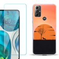 thumbnail image 1 of OneToughShield ® for Motorola Moto G Play 2023 Shockproof Fashion Phone Case, with Tempered Glass Screen Protector - Sunset Dachshund, 1 of 4