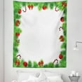 thumbnail image 1 of Christmas Tapestry, Green Pine Needles with Red Bows and Baubles Festoon Design Natural Image, Fabric Wall Hanging Decor for Bedroom Living Room Dorm, 5 Sizes, Green Red White, by Ambesonne, 1 of 1