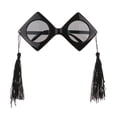 thumbnail image 3 of 2 Unids Retro Negro Graduación Cap Glasses Foto Prop Trencher Sombrero De Gafas de terre Lentes Yuyangstore Anteojos con tapa de zanjadora, 3 of 8