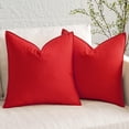 thumbnail image 1 of Fundas de almohada decorativas MIULEE, paquete de 2, 40 x 40 cm, color rojo, 1 of 7