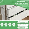 thumbnail image 6 of 【Holiday Deal】5-Drawer Dresser, Space-Saver Storage Organizer with Fabric Bins & Wood Top, Easy Assembly for Bedroom, Nursery, Entryway, White, 6 of 10