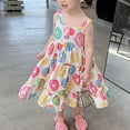 thumbnail image 4 of Mercatoo Summer Toddler Girls Sweet Donut Cartoon Sundress Baby Girls Sleeveless Summer Casual Sundress A-line Dress, 4 of 8