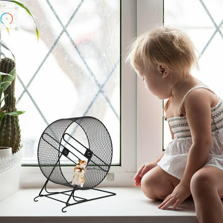 Yardwe Quiet Hamster Running Wheel, Black, Fun and Safe, for Small Animals