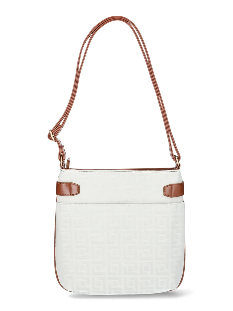Fiorelli Women's Lila Crossbody Handbag, Geo Jacquard White