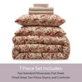 thumbnail image 4 of Virtu Twin Comforter Set, Biomorphic Design Twin Size Comforter Set, 5-Pc All Season Bedding Comforter Set, Clay, 4 of 8