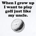 thumbnail image 2 of CafePress - Play Golf Like My Uncle Body Suit - Baby Light Bodysuit, Size Newborn - 24 Months, 2 of 4