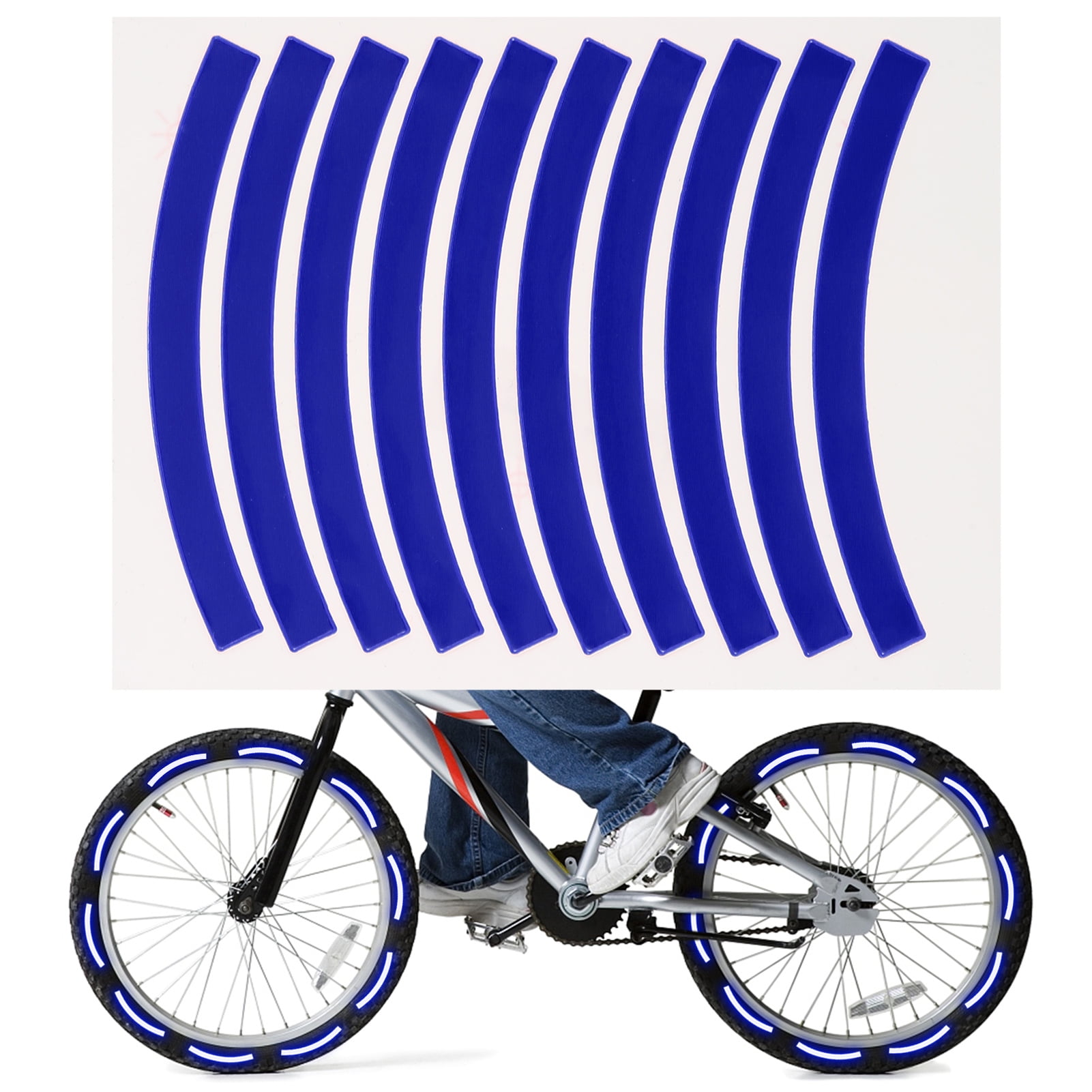 8M Cycling Warning Safety Bicycle Wheel Decor Reflective Tape Strip Sticker 