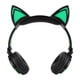 thumbnail image 3 of Oreja de Gato para niños, Luces LED, Auriculares de música, Auriculares Plegables para teléfono móvil, computadora, Verde, 3 of 5