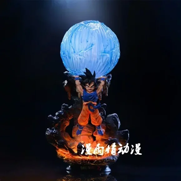 25cm Dragon Ball Figures Spirit Bomb Son Goku Figures Super Saiya Statue Figure Model Pvc Doll Collection Toys Gift