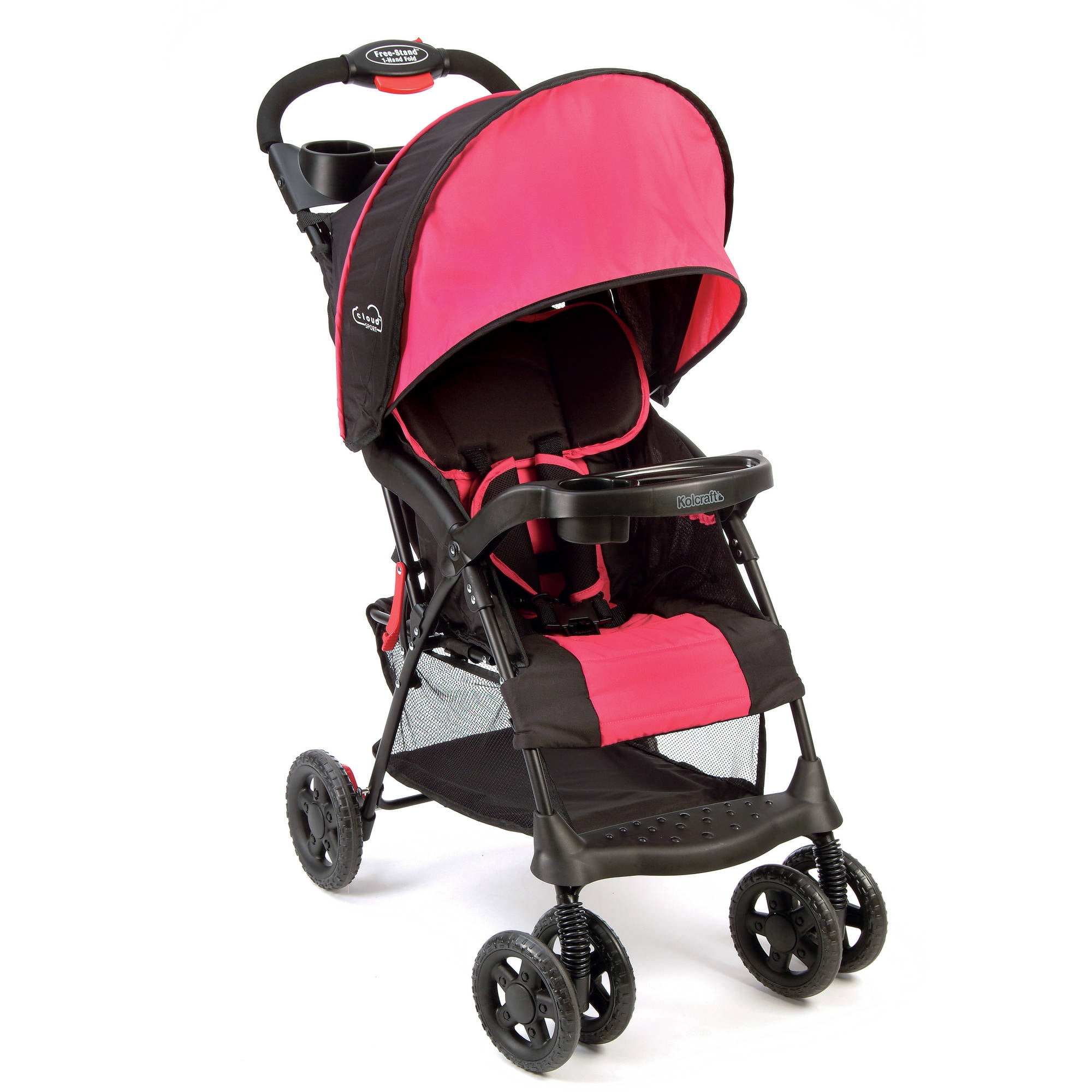 Kolcraft Cloud Sport Lightweight Stroller, Fuchsia Pink, Umbrella Stroller, For Children Up to 50 lbs