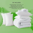 thumbnail image 4 of IGI King Size 7 Piece Comforter Set | Bed in a Bag for Unisex Adult | White, 4 of 6