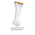 thumbnail image 3 of 100 Pcs Petits Mâts de Drapeau Durables avec Capuchons de Drapeau Accessoires de Sport de Réunion (Blanc), 3 of 8