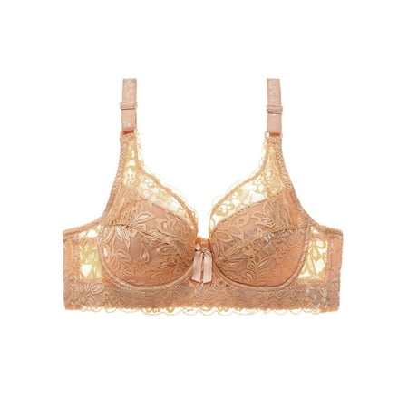 

Women Lace Bra With Underwire Thin Padded Plus Size Bras