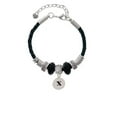 thumbnail image 2 of Delight Jewelry Silvertone Disc 1/2'' Initial - x - Aunt Celtic Knot Leather Bead Bracelet, 7"+2" Extender, 2 of 4