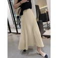 thumbnail image 2 of yillto Plus Size Skirts for Womens Pleated a Lined High Elastic Waist Summer Causal Ladies Skirt, 2 of 7