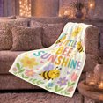 thumbnail image 6 of Playful Little Bee Sunshine Garden, Playful Botanical Garden Scene, Warm Flannel Blanket for Sunroom and Reading Nook, Garden Lovers Housewarming Gift, Celestial Home Decor, 6 of 9