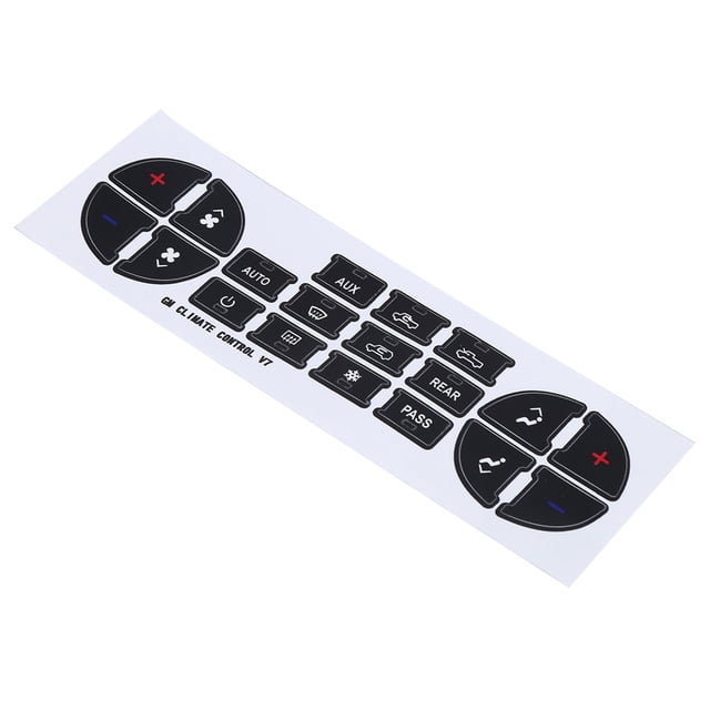 Kit de reparación de botones de tablero de CA, calcomanías de aire acondicionado, reemplazo de pegatinas para Chevrolet GMC Tahoe 2007-2014 Jadeshay A