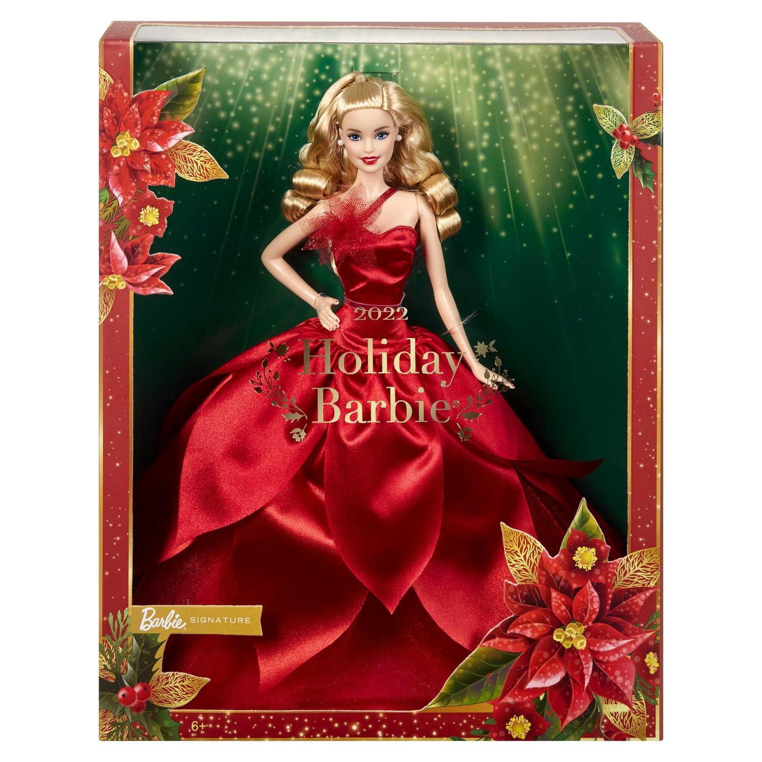 Barbie Signature 2022 Holiday Barbie Doll (Blonde Hair), 6 Years and Up