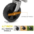 thumbnail image 3 of Collapsible Folding Wagon Cart, Beach Wagon with Big Wheels, Grocery Wagon All-Terrain Wheels Garden Grocery Wagon for Shopping Park Picnic, Camping, Beach Trip - Gray, 3 of 5