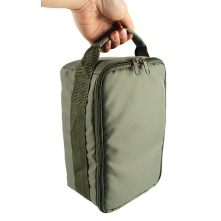 Fishing Reel Storage Case Padded Handle for Comfortable Carrying with Fully Padded Protection (Water-Resistant Nylon Fabric Smooth Zipper Closure)