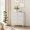 White, variant on DSstyles Modern White Fluted 3-Drawer Dresser - Wide Bedroom Bedside Cabinet Storage Cabinet - Chest of Drawers with Metal Handles for Bedroom, Living Room, Entryway - Easy Assembly - White
