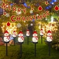 thumbnail image 2 of OriginalSourcing Solar Christmas Lights, 4 Pack Snowman Outdoor Waterproof Garden Lights for Christmas Decorations, Multi-Color, 2 of 7
