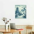 thumbnail image 3 of Awypu Chinoiserie Blue And White Porcelain Chinese Style Buildings Pattern Canvas Wall Art Printed Canvas Pictures Artwork Posters Decoration for Living Room Bedroom Office Coffee Club New Home, 3 of 5