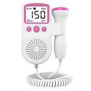 Digital Display Baby Monitor Speaker Monitor Belt, White & Pink
