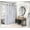 White, variant on No Hooks Required Shower Curtain with Snap-in Liner Waffle Weave Design, Hotel Style Waterproof & Washable, Mesh top Window Easy Snaphook 72WX74H Black Bathroom Curtains (Black)