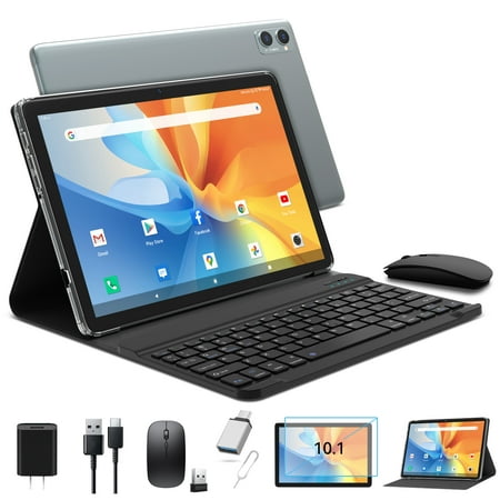 Tablet 10inch Tablet,5G Wifi Tablet,2 in 1 Tablet,10 inch Android Tablet Octa Core Processor,4GB+128 Storage+1TB Expand,HD Touchscreen,13MP Dual Camera, Tablet with Keyboard,2023 Latest Laptop Tablet