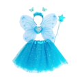 thumbnail image 1 of Conjunto de disfraz de hada de 4 piezas/conjunto hermoso y ligero con alas de hada para Año Nuevo Azul, 1 of 9