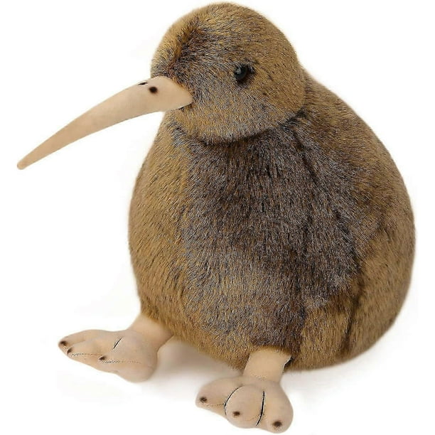 Kiwi Bird Plush Toy, Stuffed Animal Furry Kiwi Plushie Doll, Soft Fluffy Like Real Bird Hugging Toy - Present for Every Age & Occasion
