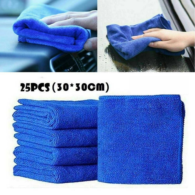 25 Pcs Large Microfiber Cleaning Auto Car Detailing Soft Cloth Wash Towel  Duste