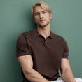 thumbnail image 6 of JIAYUE Mens Polo Shirts Short Sleeve Knitted Casual Fashionable Summer Turndown Collar Solid Color Retro Sporty Knitted Versatile Tops For Men, 6 of 7