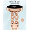 thumbnail image 5 of Wearlizer Celtic Bracelet Band Compatible with Samsung Galaxy Watch 9/8 40mm 44mm & Watch 8 Classic 46mm Women, Dressy Stainless Steel Jewelry Link Strap, Elegant Metal Watch Band, 5 of 6