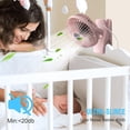 thumbnail image 2 of USB Clip on Fan, Portable Small Fan with Cord Powered, 3 Speeds Strong Airflow, with Sturdy Clamp, Quiet Personal Desk Fan, 2 of 7