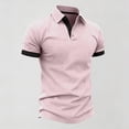 thumbnail image 5 of Men's Casual Short Sleeve Button-Down Shirt, Solid Color, Breathable Fabric, 5 of 9