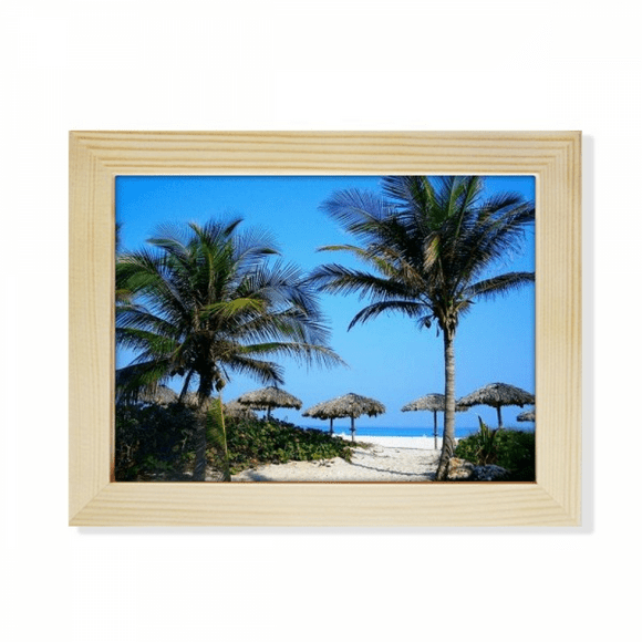 Ocean Tree Blue Sky Picture Desktop Photo Frame Picture Art Decoration Painting 6x8 inch