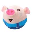 thumbnail image 2 of Active Moving Pet Plush Toy, Interactive Dog Toys Talking Moving Dog Ball Toy, Washable Cartoon Pig Plush Sound Electronic Herding Ball for Dogs, Shake Bounce Boredom Toys for Dog, Cats, 2 of 7