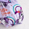 thumbnail image 6 of NIEWTR Newborn Outfit Girl Infant Outfits Ribbed Romper Shorts Set Baby Summer Clothes with Headband(Purple,12-18 Months), 6 of 9
