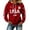 Red#6035FF, variant on AHMOMEI 250th Anniversary USA Shirt Women America 1776-2026 250th Anniversary Waffle Hoodie 4th of July Hooded Sweatshirt Women